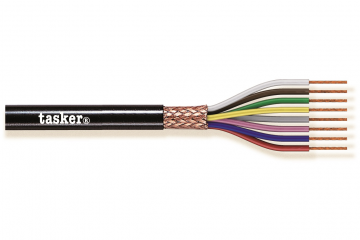 Red copper braided shielded cables 8 x 0,50 - CPR