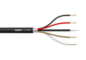 Video cable 1x0,08 (75Ω) +4x0,50 mm