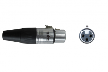 XLR 3 Pin Female Connector - Gold plated contacts