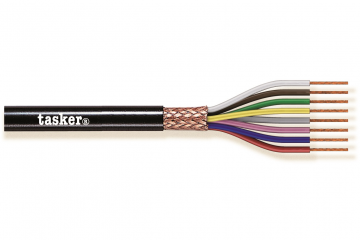 Red copper braided shielded cable 4 x 0,50 - CPR