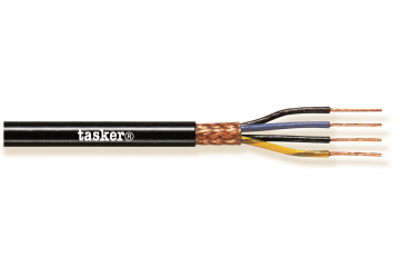 Red copper braided shielded cable 10 x 0,75 - CPR